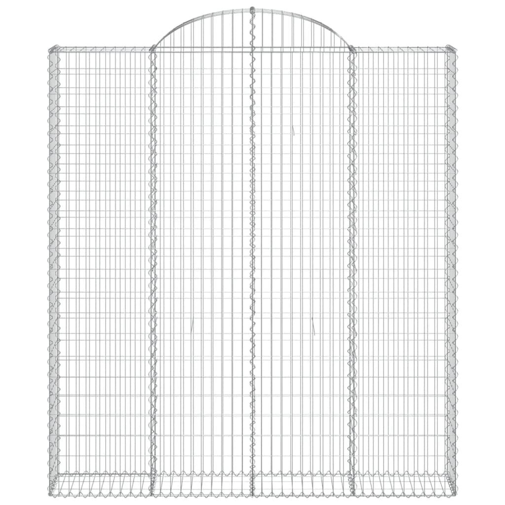 vidaXL Kaarevat kivikorit 3 kpl 200x30x220/240 cm galvanoitu rauta hinta ja tiedot | Kukkaruukut | hobbyhall.fi