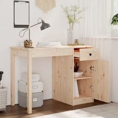 vidaXL Työpöytä 100x50x75 cm täysi mänty hinta ja tiedot | Tietokonepöydät ja työpöydät | hobbyhall.fi