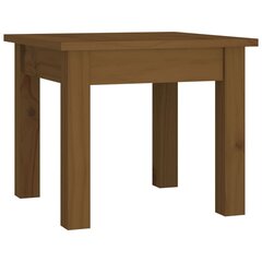 vidaXL Sohvapöytä hunajanruskea 35x35x30 cm täysmänty hinta ja tiedot | Sohvapöydät | hobbyhall.fi