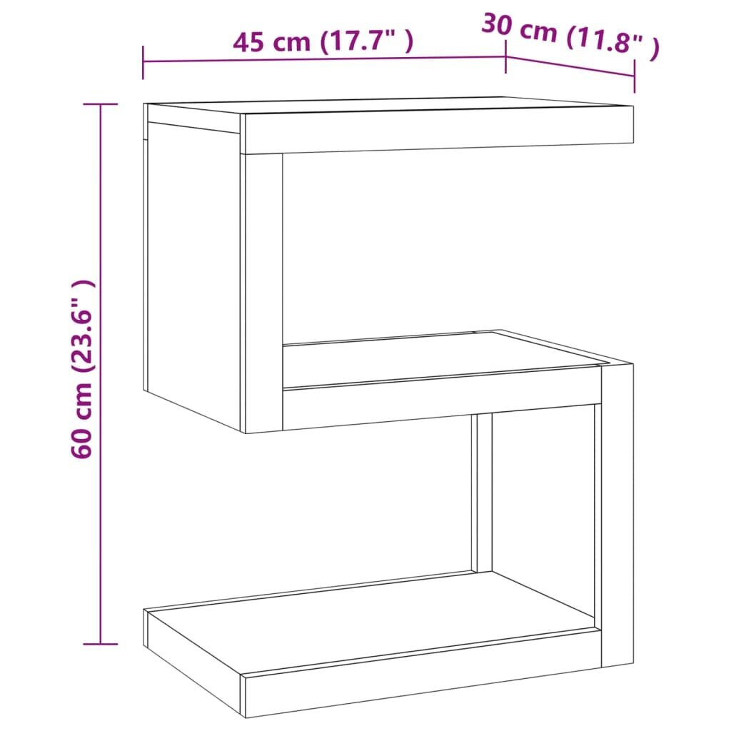 vidaXL Sivupöytä 45x30x60 cm täysi tiikki hinta ja tiedot | Sohvapöydät | hobbyhall.fi