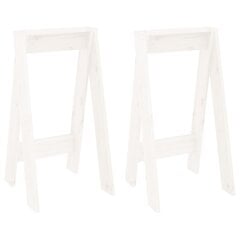 vidaXL Jakkarat 2 kpl valkoinen 40x40x75 cm täysi mänty hinta ja tiedot | Ruokapöydän tuolit | hobbyhall.fi