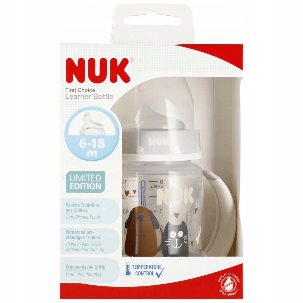 Pullo Nuk First Choise+, 6-18 kuukautta, 150 ml hinta ja tiedot | Tuttipullot ja tarvikkeet | hobbyhall.fi