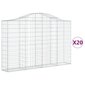 vidaXL Kaarevat kivikorit 20 kpl 200x30x120/140 cm galvanoitu rauta hinta ja tiedot | Aidat ja tarvikkeet | hobbyhall.fi