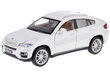 Metalliauto BMW X6 ääni- ja valoefekteillä, valkoinen hinta ja tiedot | Poikien lelut | hobbyhall.fi