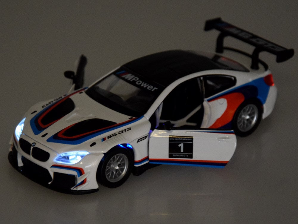 BMW M6 GT3 -auto ääni- ja valoefekteillä hinta ja tiedot | Poikien lelut | hobbyhall.fi