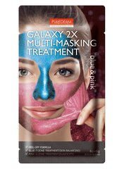 Sinisestä ja vaaleanpunaisesta naamiosta koostuva hoito Purederm GALAXY 2X 12 g hinta ja tiedot | Kasvonaamiot ja silmänalusaamiot | hobbyhall.fi