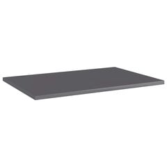 vidaXL Kirjahyllytasot 8 kpl korkeakiilto harmaa 60x40x1,5cm lastulevy hinta ja tiedot | Hyllyt | hobbyhall.fi