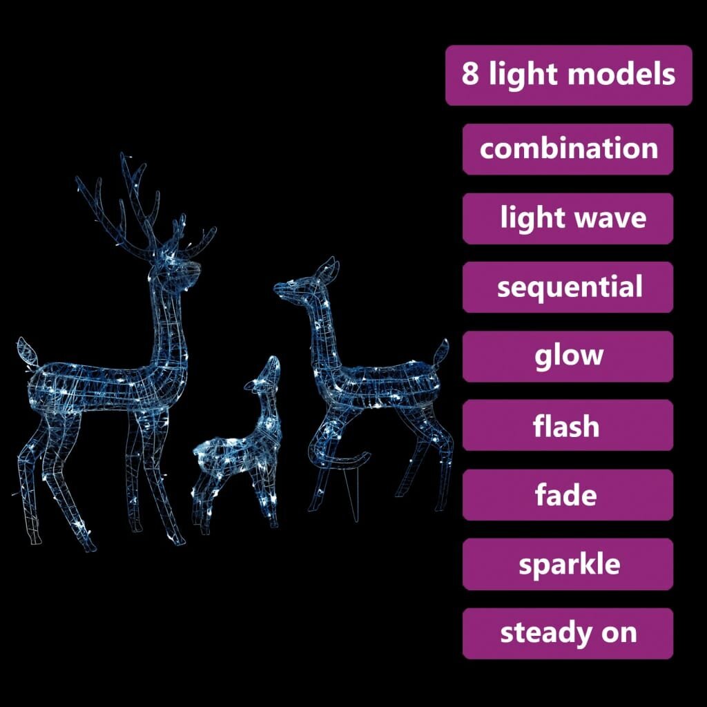 vidaXL Poroperhe joulukoriste akryyli 300 LED-valoa kylmän valkoinen hinta ja tiedot | Joulukoristeet | hobbyhall.fi