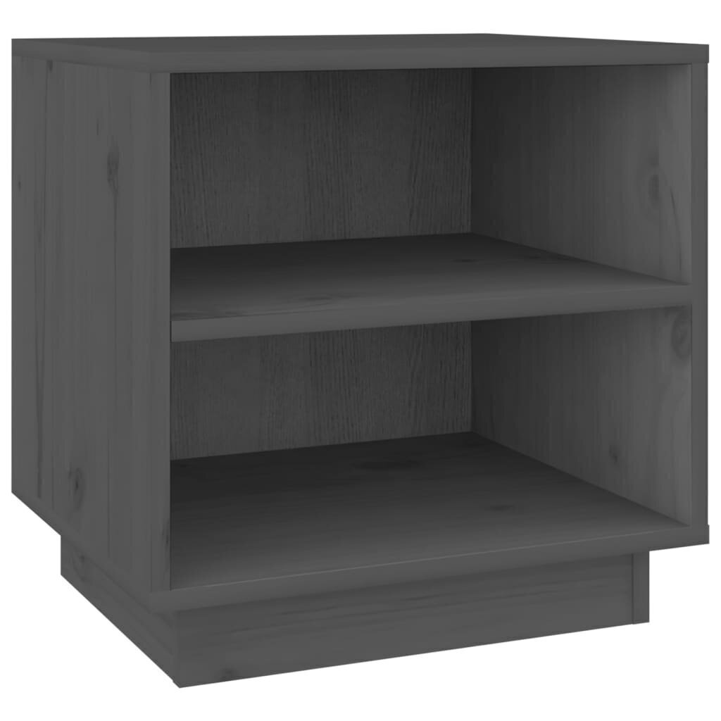 vidaXL Yöpöydät 2 kpl harmaa 40x34x40 cm täysi mänty hinta ja tiedot | Yöpöydät | hobbyhall.fi