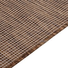 vidaXL Ulkomatto Flatweave 140x200 cm ruskea hinta ja tiedot | Isot matot | hobbyhall.fi