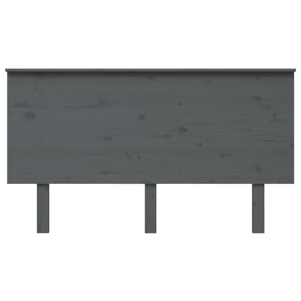 vidaXL Sängynpääty harmaa 144x6x82,5 cm täysi mänty hinta ja tiedot | Sängyt | hobbyhall.fi