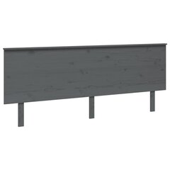 vidaXL Sängynpääty harmaa 204x6x82,5 cm täysi mänty hinta ja tiedot | Sängyt | hobbyhall.fi