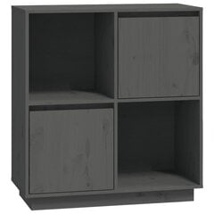 vidaXL Senkki harmaa 74x35x80 cm täysi mänty hinta ja tiedot | Olohuoneen kaapit ja lipastot | hobbyhall.fi