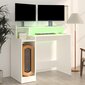 vidaXL Työpöytä LED-valoilla valkoinen 97x45x90 cm tekninen puu hinta ja tiedot | Tietokonepöydät ja työpöydät | hobbyhall.fi