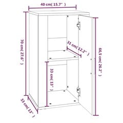 vidaXL Senkki ruskea tammi 40x33x70 cm tekninen puu hinta ja tiedot | Olohuoneen kaapit ja lipastot | hobbyhall.fi