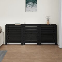 vidaXL Lämpöpatterin suoja musta 210x21x85 cm täysi mänty hinta ja tiedot | Takka- ja uunitarvikkeet | hobbyhall.fi