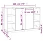 vidaXL Senkki valkoinen 120x35x80 cm täysi mänty hinta ja tiedot | Olohuoneen kaapit ja lipastot | hobbyhall.fi