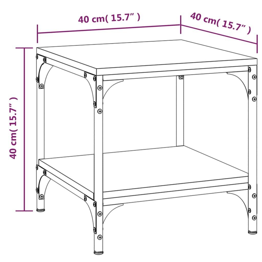 vidaXL Sivupöytä Sonoma-tammi 40x40x40 cm tekninen puu hinta ja tiedot | Sohvapöydät | hobbyhall.fi