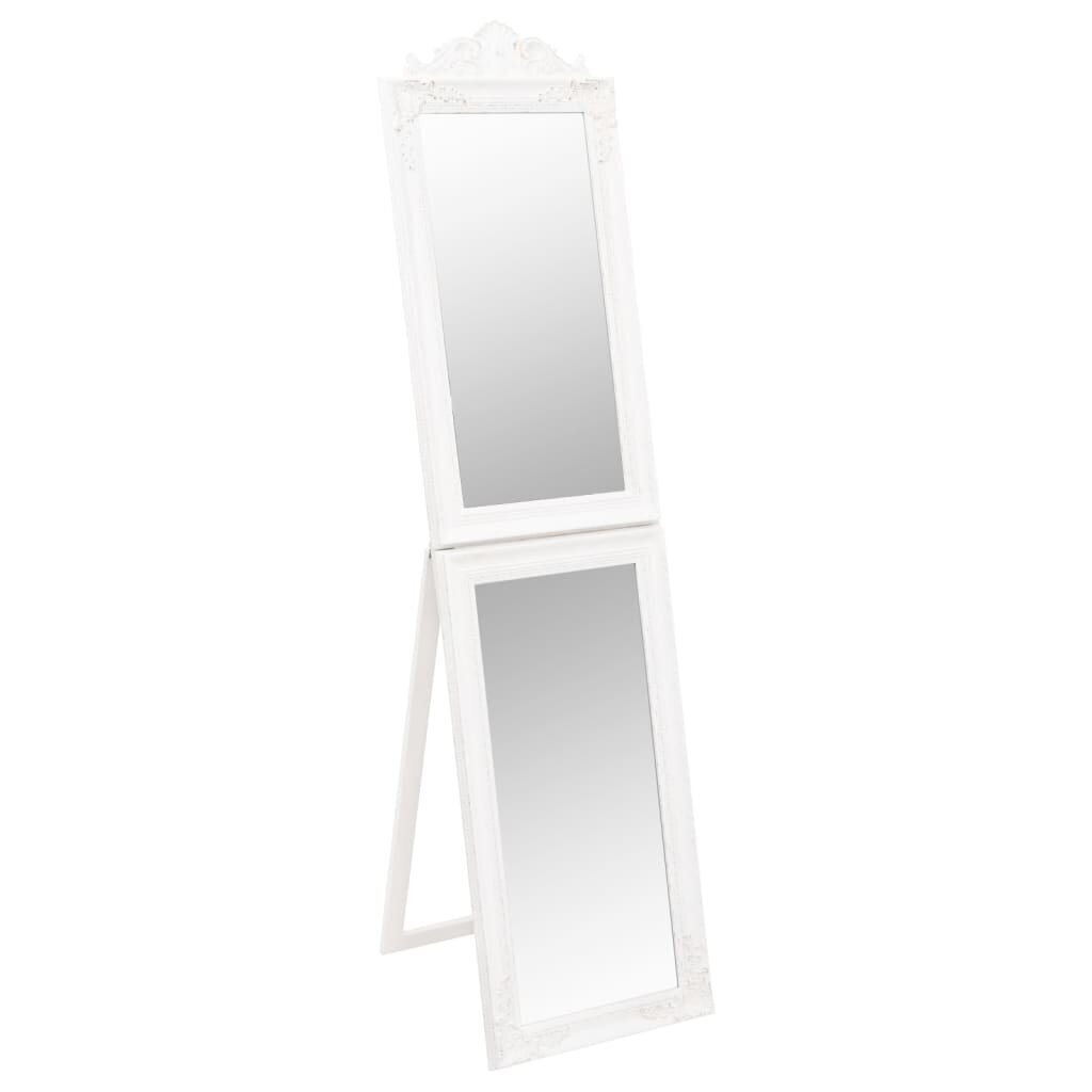 vidaXL Vapaasti seisova peili valkoinen 50x200 cm hinta ja tiedot | Peilit | hobbyhall.fi