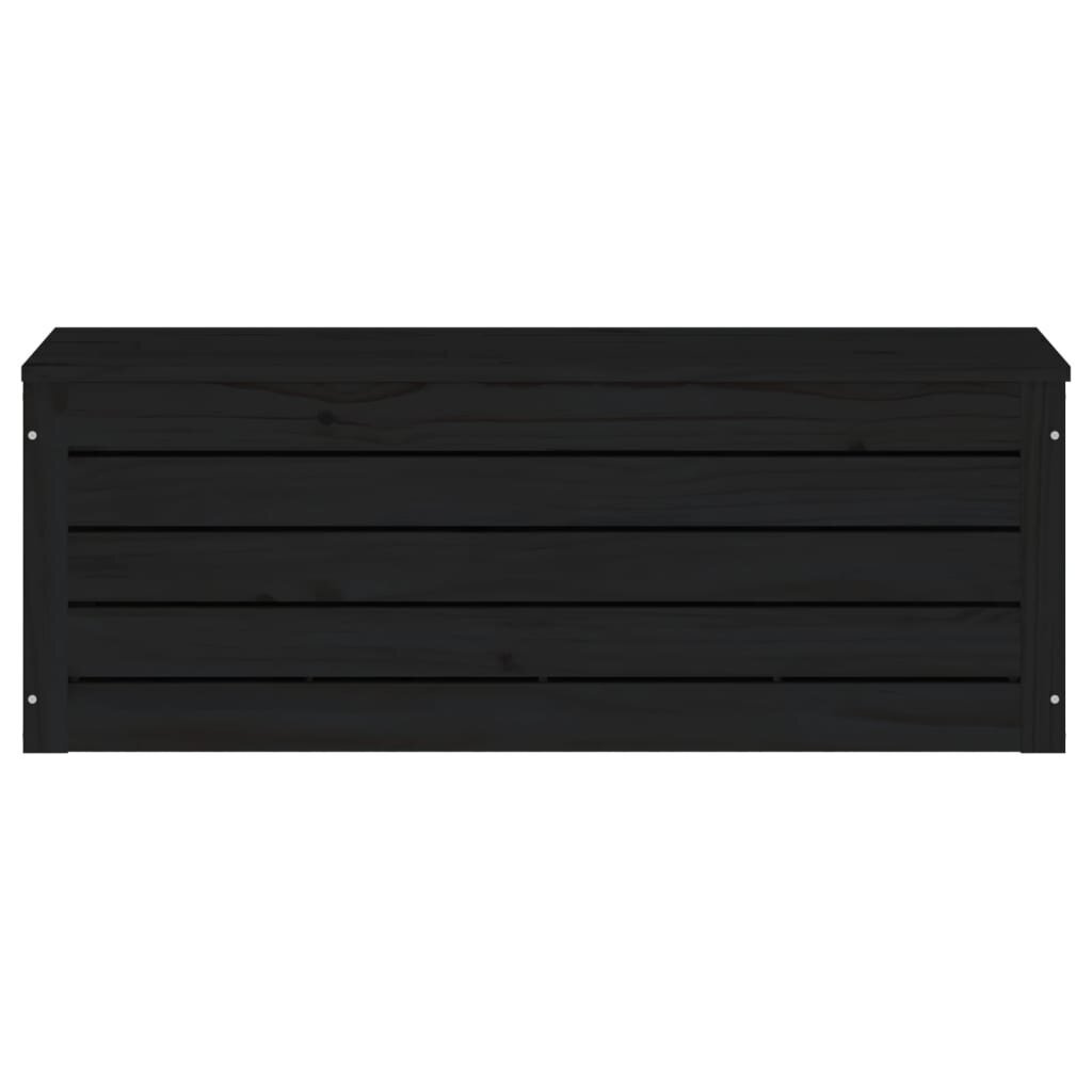 vidaXL Säilytyslaatikko musta 89x36,5x33 cm täysi mänty hinta ja tiedot | Säilytyslaatikot ja -korit | hobbyhall.fi