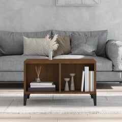 vidaXL Sohvapöytä ruskea tammi 60x50x36,5 cm tekninen puu hinta ja tiedot | Sohvapöydät | hobbyhall.fi