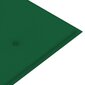 vidaXL Batavia-penkki vihreä tyyny 150 cm täysi tiikki hinta ja tiedot | Puutarhapenkit | hobbyhall.fi