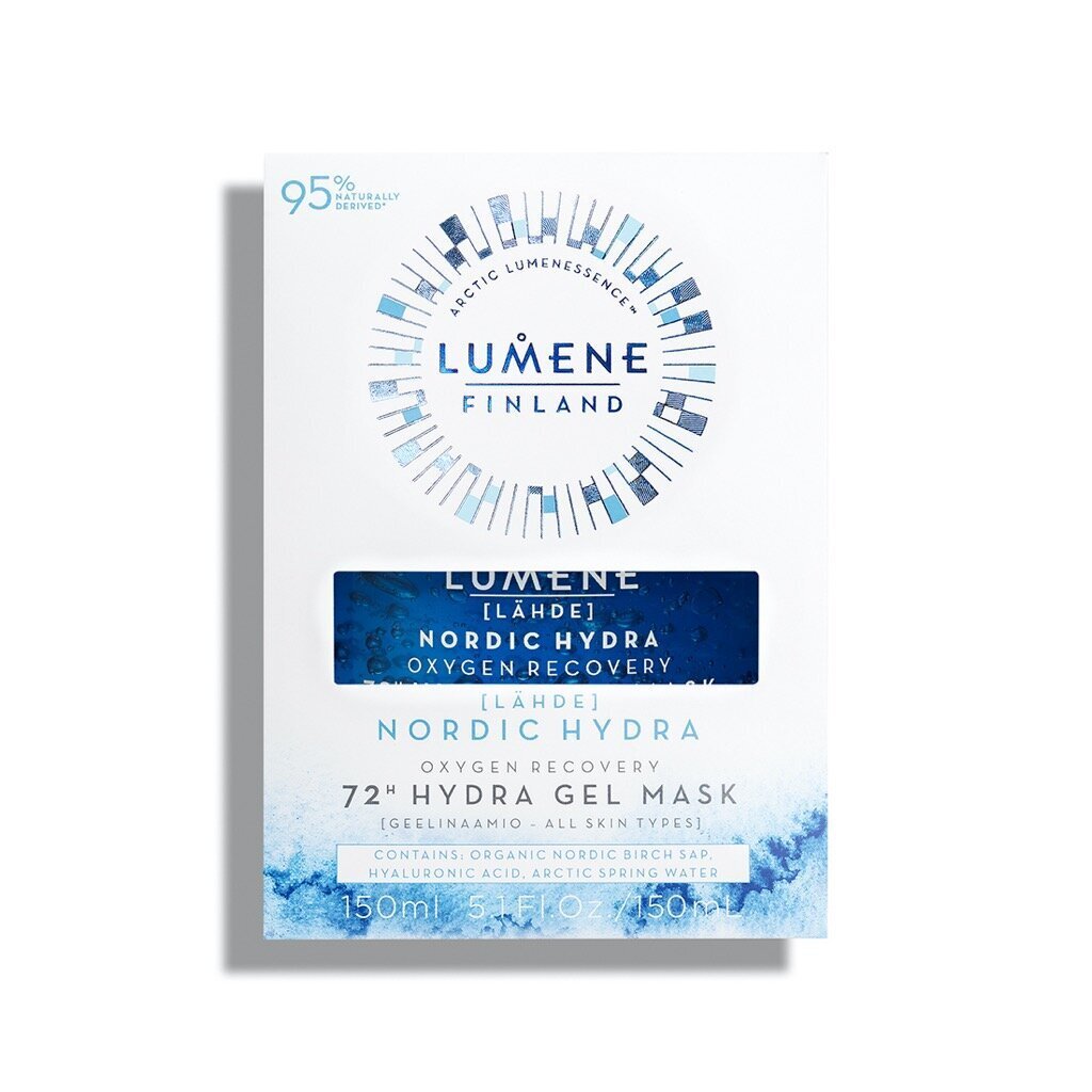 LUMENE Nordic Hydra Oxygen Recovery 72h -geelinaamio 150 ml hinta ja tiedot | Kasvonaamiot ja silmänalusaamiot | hobbyhall.fi