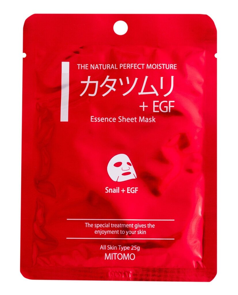 Mitomo Tencel Snail Extract&EGF kasvonaamio 25 G hinta ja tiedot | Kasvonaamiot ja silmänalusaamiot | hobbyhall.fi