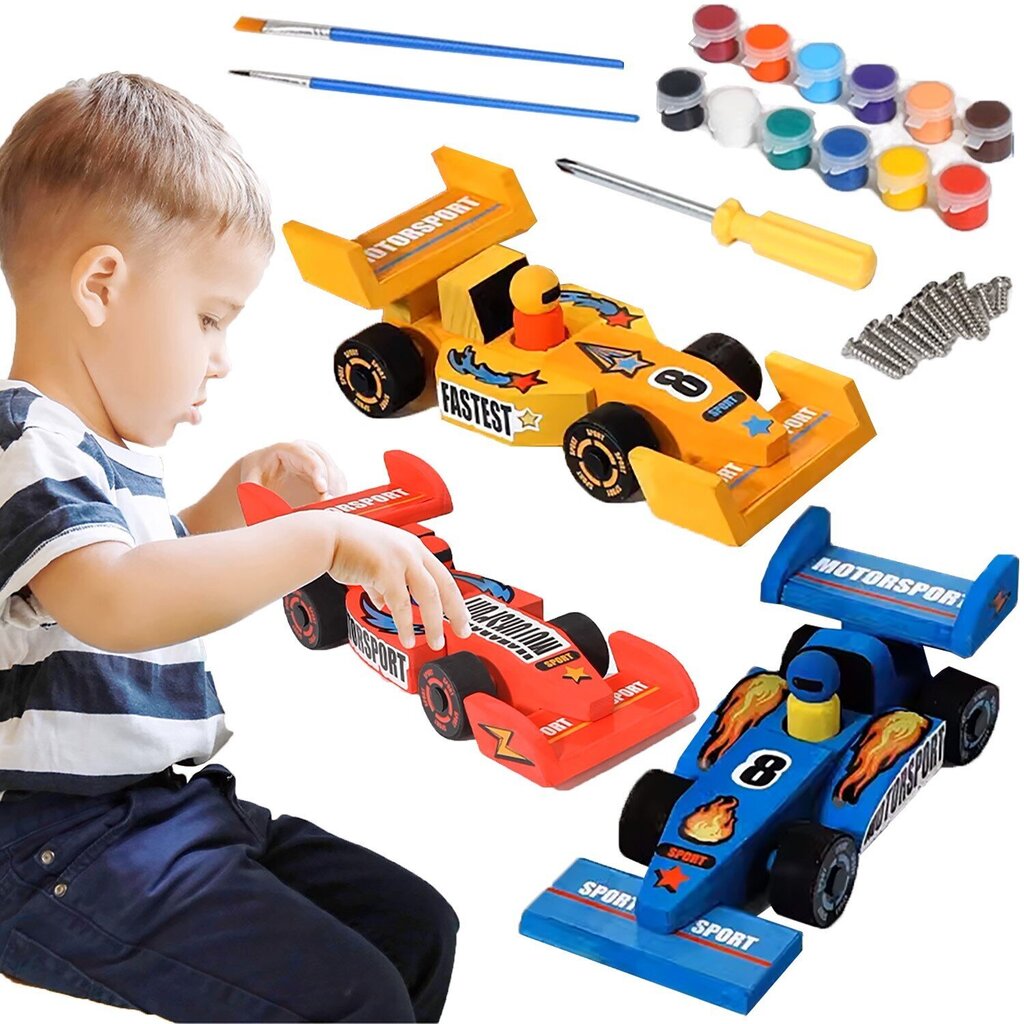 Formula 1 puinen auto, maalattu hinta ja tiedot | Kehittävät lelut | hobbyhall.fi