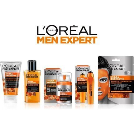 L'Oreal Paris Men Expert Hydra Energetic kasvonaamio, 32 g hinta ja tiedot | Kasvonaamiot ja silmänalusaamiot | hobbyhall.fi