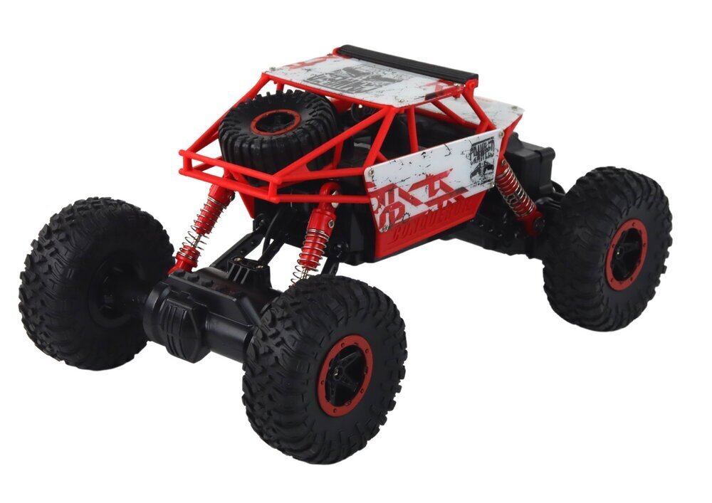 Rc kauko-ohjattava maasturi 1:18,punainen hinta ja tiedot | Poikien lelut | hobbyhall.fi