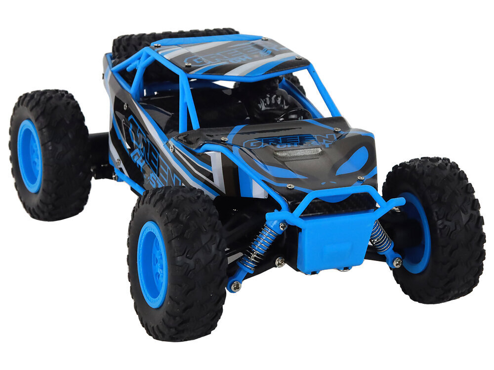 Kauko-ohjattava r/c maasturi 1:24, sininen hinta ja tiedot | Poikien lelut | hobbyhall.fi