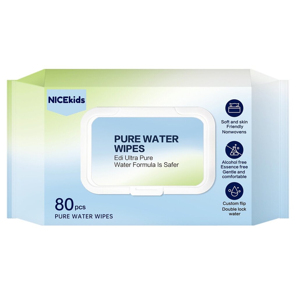 Vauvapyyhkeet, nicekids purewater, 6x80 kpl hinta ja tiedot | Lasten ja äitiysajan kosmetiikka | hobbyhall.fi