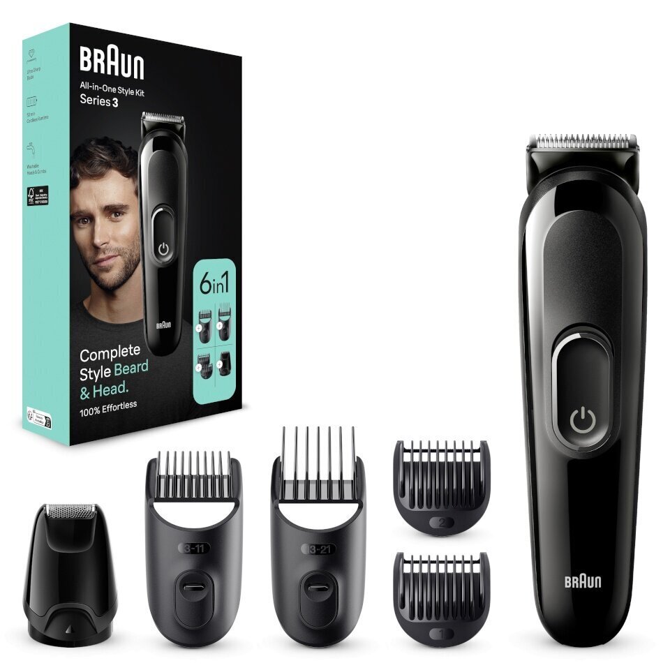 Braun Series 3 MGK3410 6in1 hinta ja tiedot | Hiustenleikkuukoneet ja trimmerit | hobbyhall.fi