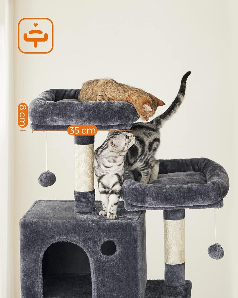 Draskyklė katėms PCT190G01, 206 cm, pilka hinta ja tiedot | Raapimispuut ja kiipeilypuut | hobbyhall.fi