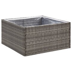 vidaXL Kukkalaatikko harmaa 80x80x40 cm polyrottinki hinta ja tiedot | Kukkalaatikot | hobbyhall.fi