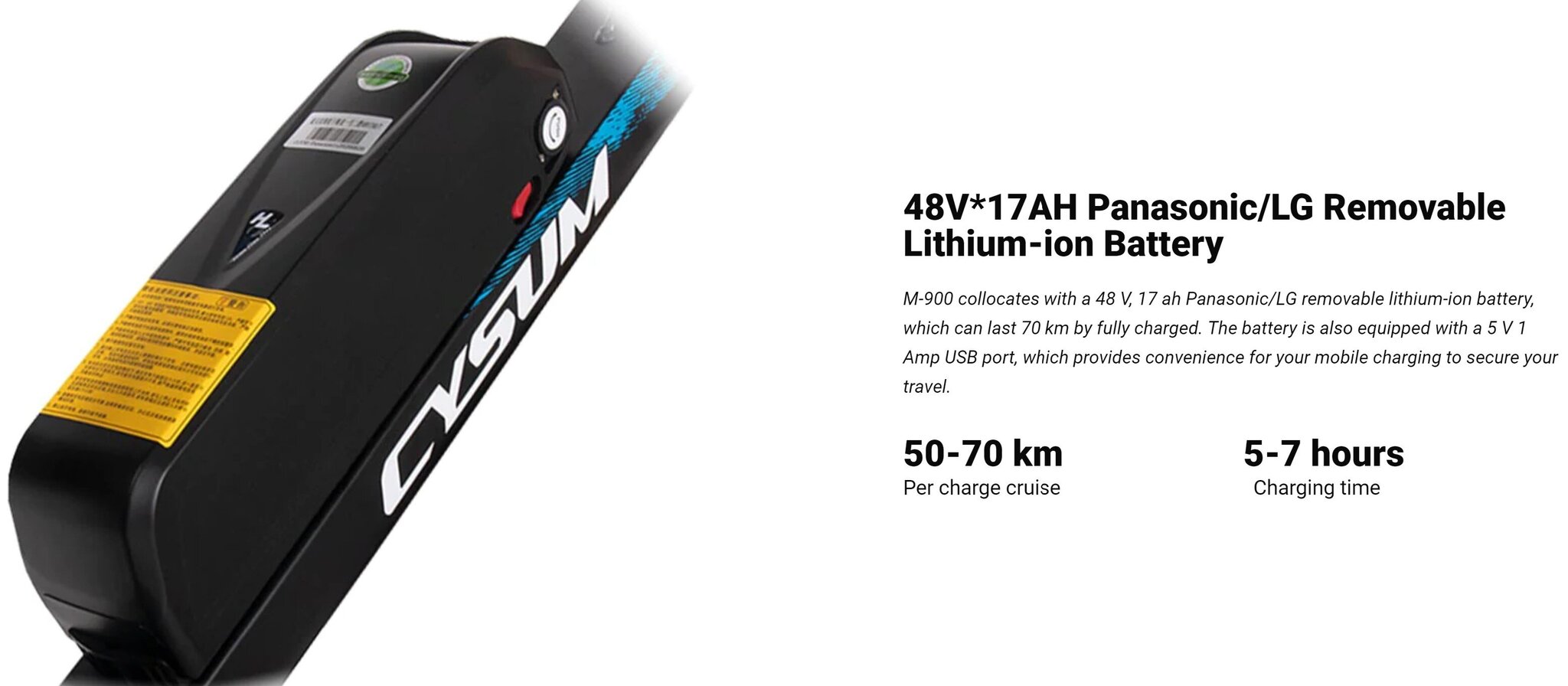 Sähköpyörä Cysum M900 Plus, 26", musta, 1000W, 17Ah LG hinta ja tiedot | Sähköpyörät | hobbyhall.fi