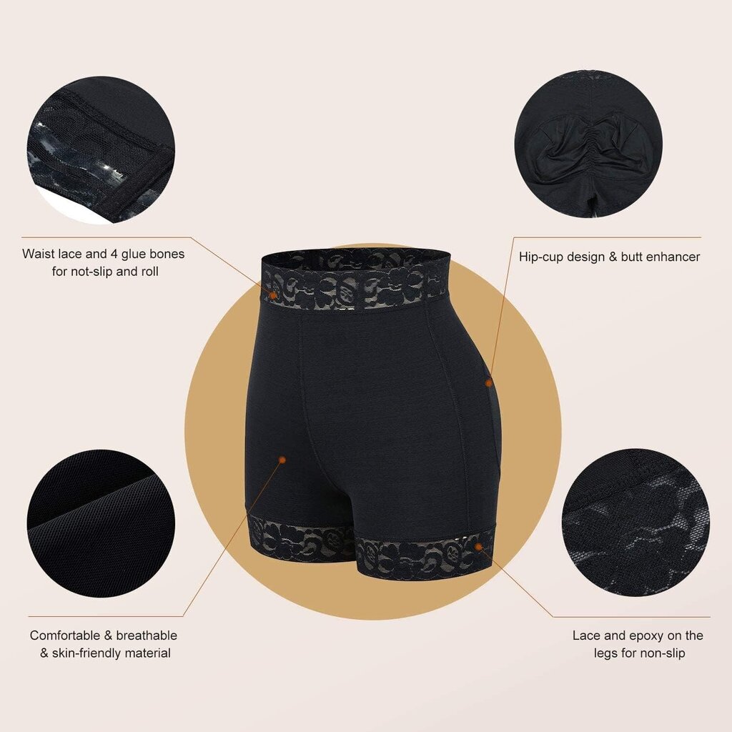 Naisten FeelinGirl Shapewear pikkuhousut, korkea/keskivyötärö, musta hinta ja tiedot | Muotoilevat alusvaatteet | hobbyhall.fi