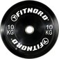 Levypaino Bumper Black 10 kg, FitNord hinta ja tiedot | Käsipainot, kahvakuulat ja voimaharjoittelu | hobbyhall.fi