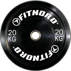 Levypaino Bumper Black 20 kg, FitNord hinta ja tiedot | Käsipainot, kahvakuulat ja voimaharjoittelu | hobbyhall.fi