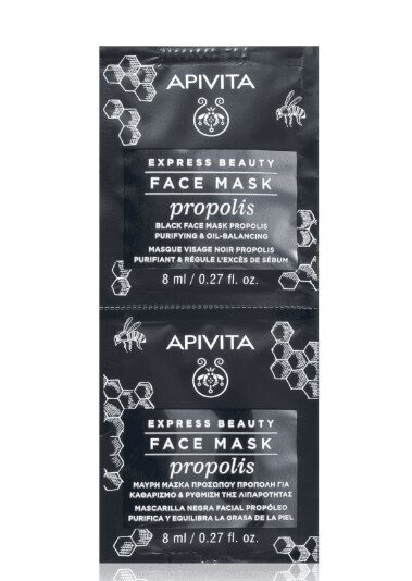 Kasvonaamio Apivita Express Beauty, 2 x 8 ml  hinta ja tiedot | Kasvonaamiot ja silmänalusaamiot | hobbyhall.fi