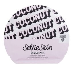 Pink Selfie Skin Coconut Oil Sheet Mask kasvonaamio hinta ja tiedot | Kasvonaamiot ja silmänalusaamiot | hobbyhall.fi