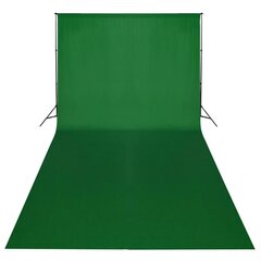 vidaXL Studiosarja vihreällä taustakankaalla 600x300 & valoilla hinta ja tiedot | Valokuvaustarvikkeet | hobbyhall.fi