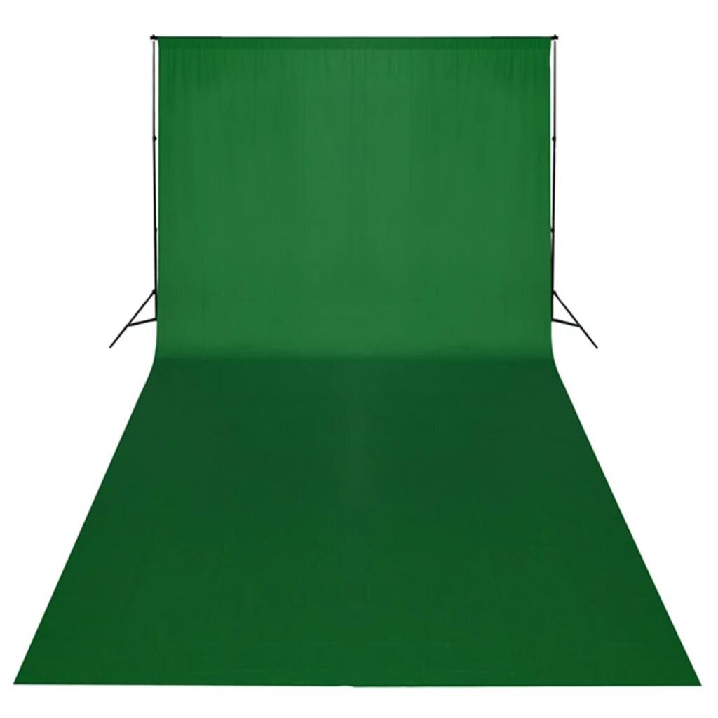 vidaXL Studiosarja vihreällä taustakankaalla 600x300 & valoilla hinta ja tiedot | Valokuvaustarvikkeet | hobbyhall.fi