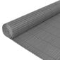 vidaXL Kaksipuolinen puutarha-aita PVC 90x300 cm harmaa hinta ja tiedot | Aidat ja tarvikkeet | hobbyhall.fi