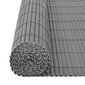 vidaXL Kaksipuolinen puutarha-aita PVC 90x500 cm harmaa hinta ja tiedot | Aidat ja tarvikkeet | hobbyhall.fi