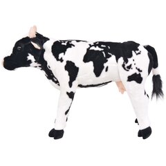 vidaXL Seisova pehmolelu lehmä plyysi musta ja valkoinen XXL hinta ja tiedot | Pehmolelut | hobbyhall.fi