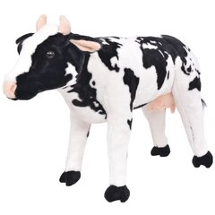 vidaXL Seisova pehmolelu lehmä plyysi musta ja valkoinen XXL hinta ja tiedot | Pehmolelut | hobbyhall.fi