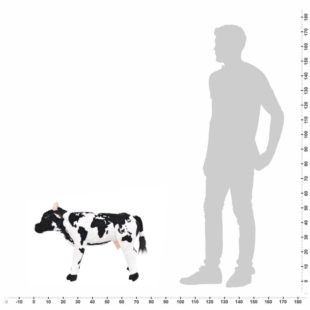 vidaXL Seisova pehmolelu lehmä plyysi musta ja valkoinen XXL hinta ja tiedot | Pehmolelut | hobbyhall.fi