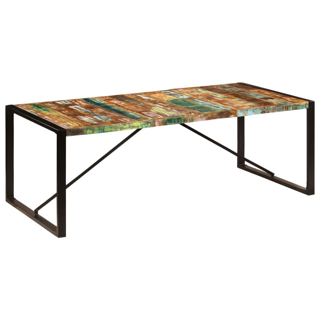 vidaXL Ruokapöytä 220x100x75 cm kiinteä kierrätetty puu hinta ja tiedot | Ruokapöydät | hobbyhall.fi